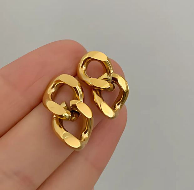 チェーンリンクサージカルステンレスピアス