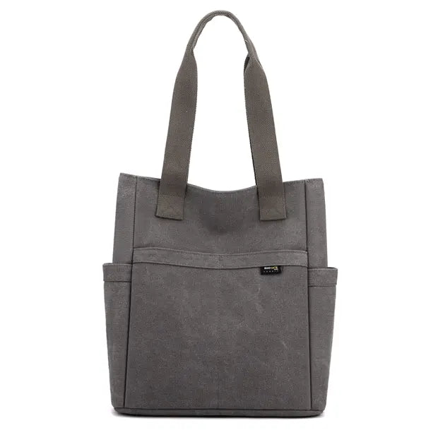 シティライトキャンバストートバッグのグレー