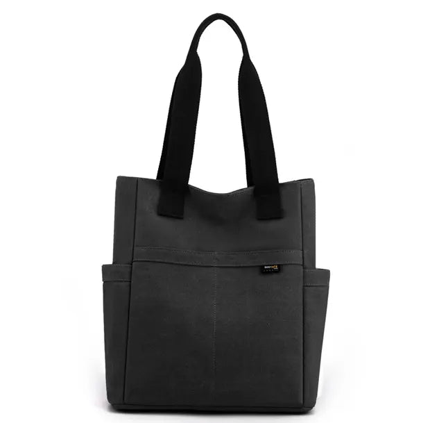 シティライトキャンバストートバッグのブラック