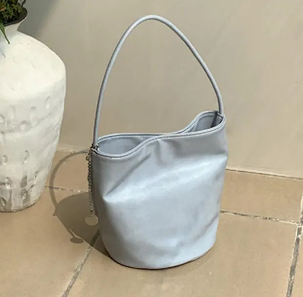 シンプルモードミニトートバッグのブルー
