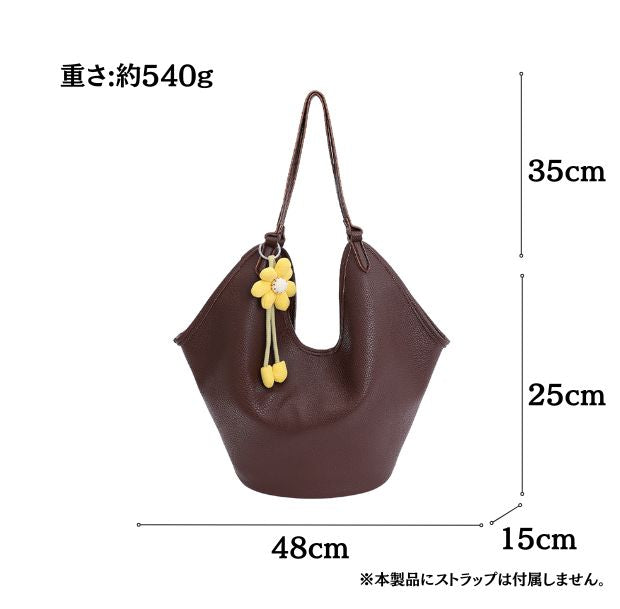 スムースワンバケットトートバッグのサイズ表