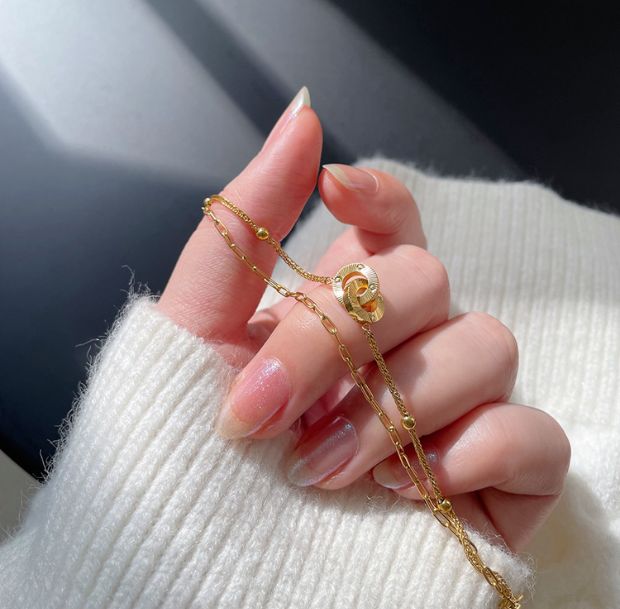 ツインリングサージカルステンレスブレスレット