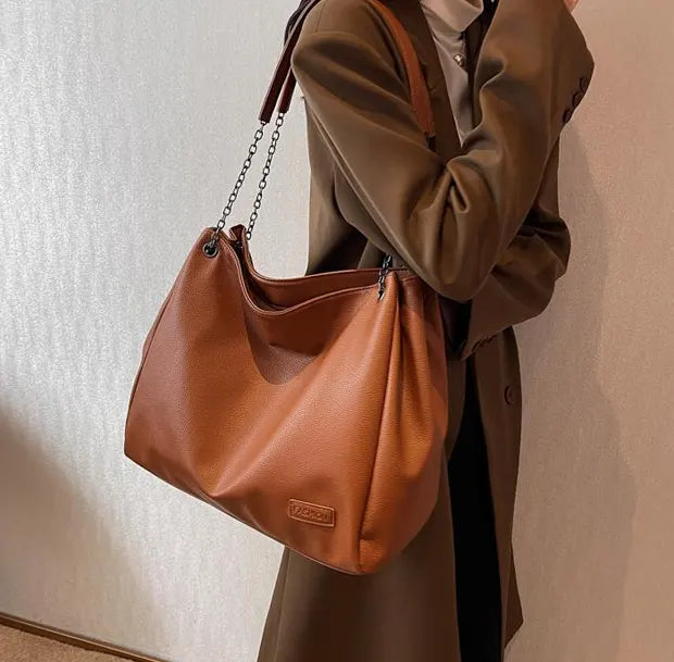 アーバンシンプルトートバッグのブラウン